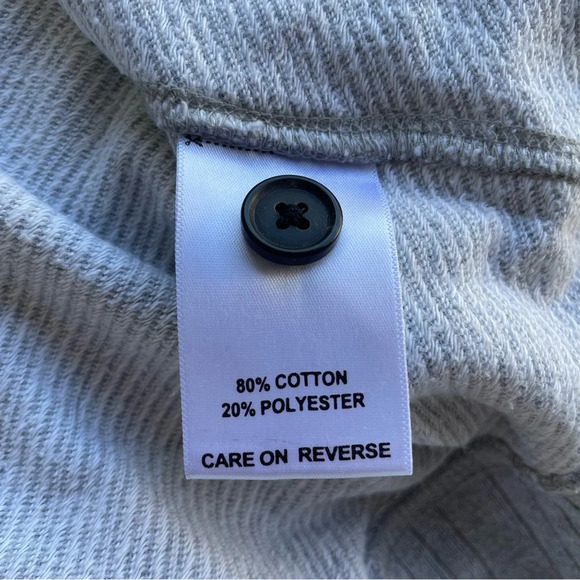 Billy Reid Medium Gray Mouline Shawl Pullover Sweatshirt - 22471 - Picture 7 of 9